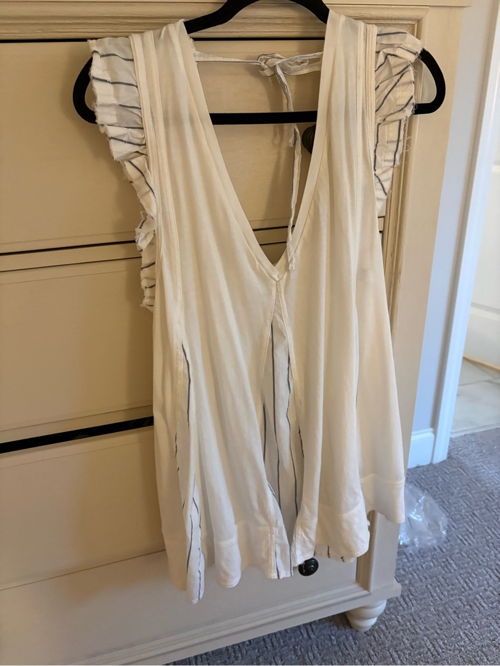Anthropologie V-Neck Layered Ruffle Top